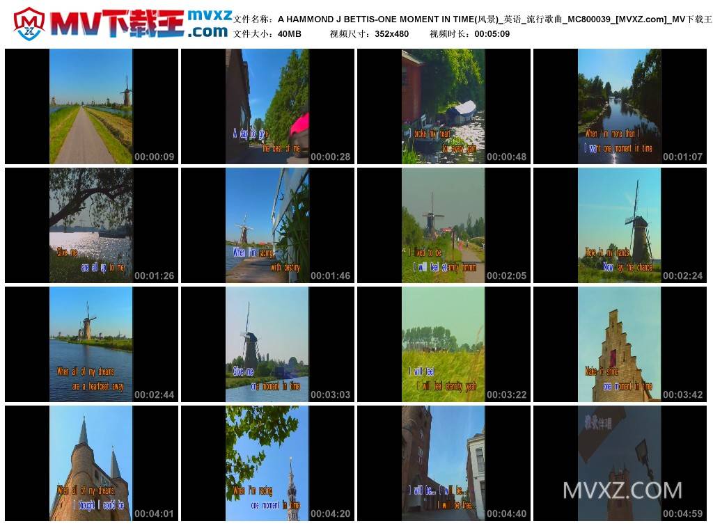 A HAMMOND J BETTIS-ONE MOMENT IN TIME(风景)_英语_流行歌曲_MC800039